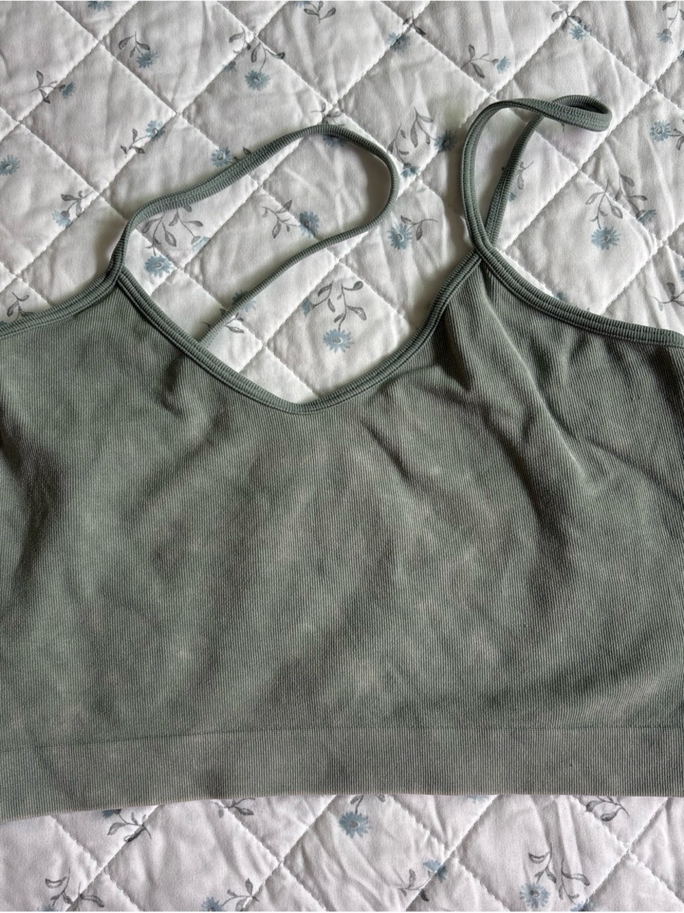 Cotton On Sage Green Ribbed Cami Bralette
